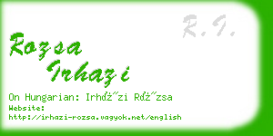 rozsa irhazi business card